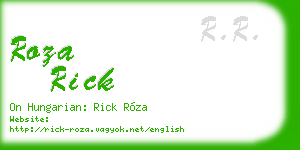 roza rick business card